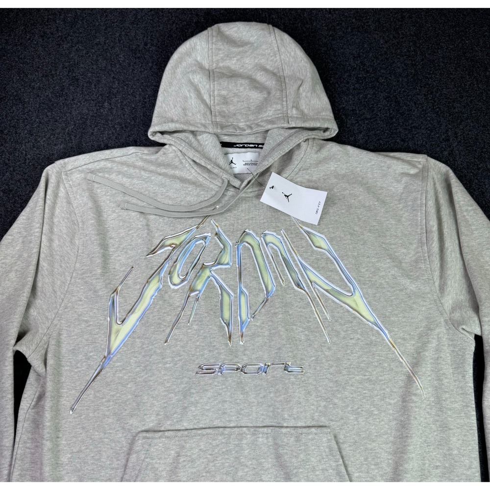 Jordan Sport NEW Crossover Men's Size L Dri-FIT Pullover Grey Hoodie HF9902-050